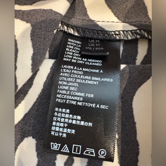 Urban Outfitters Mallory Zebra Cowl Neck Mini Slip Dress Size Medium - Picture 4 of 7